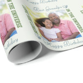 宇宙写真のハッピーバースデーの最も最高のな祖父 ラッピングペーパー (ロールコーナー)