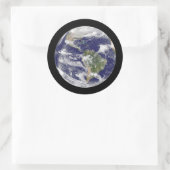 宇宙写真の地球儀の惑星 ラウンドシール (バッグ)