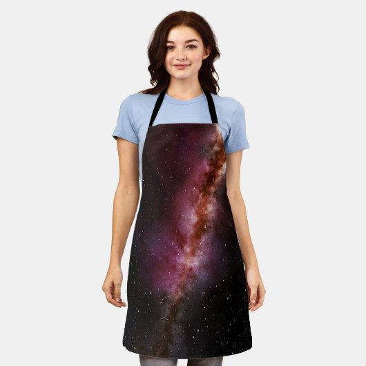 宇宙写真 エプロン (着用した状態)