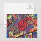 「宇宙出荷元の表示」抽象芸術 ポストカード (正面/裏面)