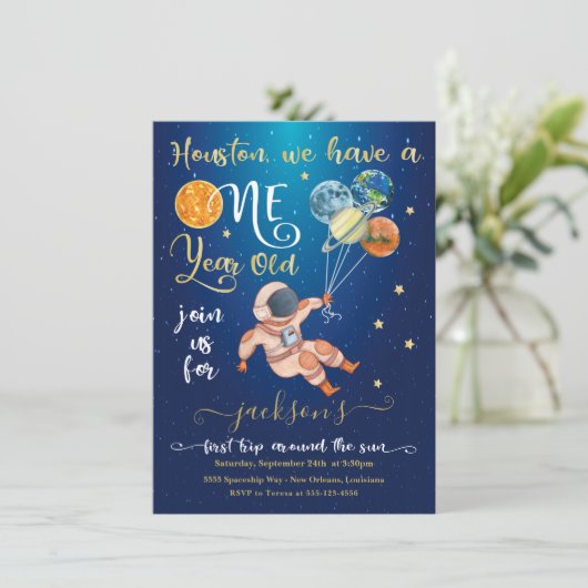 宇宙初のまわりに回の太陽宇宙飛行士の惑星 招待状 (スタンド正面)