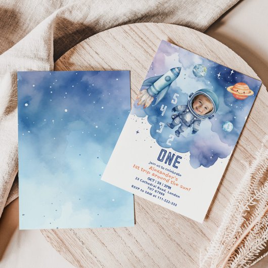 宇宙初のまわりに日宇宙飛行士の写真 招待状