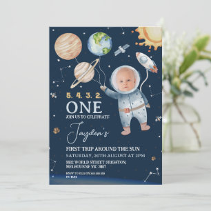 宇宙初の太陽一周 1歳誕生日 招待状
