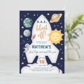 宇宙初の旅のまわりに行サンボーイ誕生日 招待状 (スタンド正面)