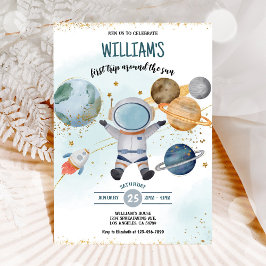 宇宙初の旅のまわりに行サンボーイ誕生日 招待状