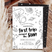 宇宙初の旅のまわりに行サンボーイ誕生日 招待状