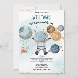 宇宙初の旅のまわりに行サンボーイ誕生日 招待状