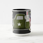 宇宙力格言と軍隊トラック マグカップ (中央)