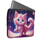 宇宙動物ピンク猫のモダンスタイル ラップトップスリーブ (正面右)