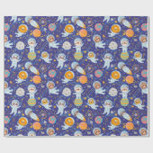 宇宙動物包装紙 ラッピングペーパー (フラット)