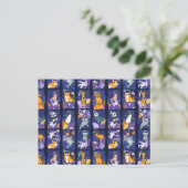 宇宙動物,宇宙の動物,宇宙飛行士の動物 ポストカード (スタンド正面)