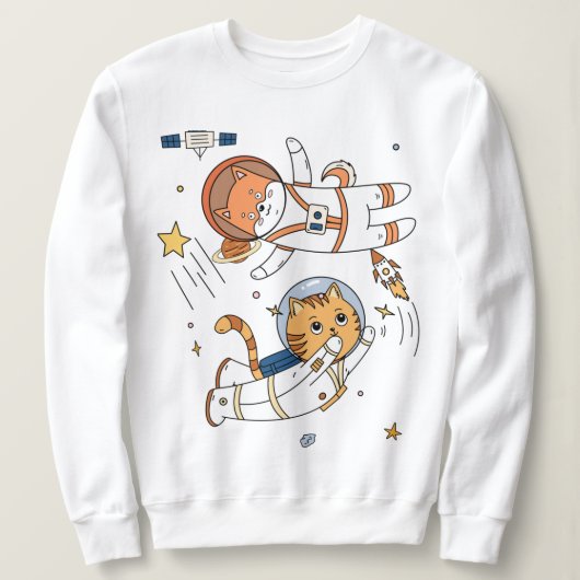 宇宙動物Tシャツ スウェットシャツ (デザイン正面)