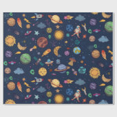 宇宙包装紙 ラッピングペーパー (フラット)