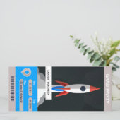 宇宙卒業パーティー旅行チケット招待状 招待状 (スタンド正面)