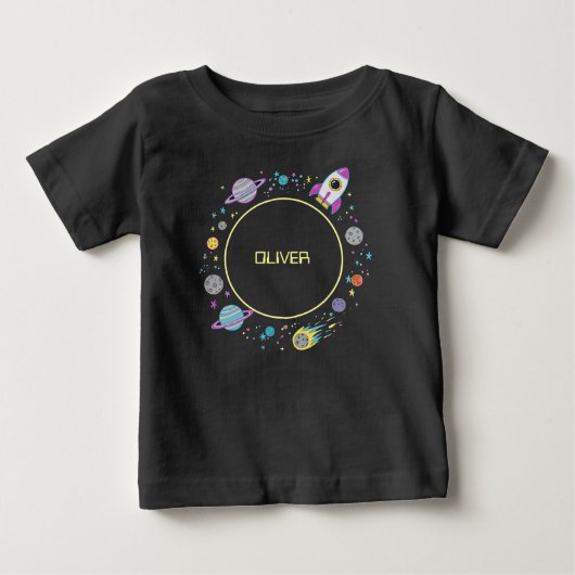 宇宙名の軌道 ベビーTシャツ (正面)