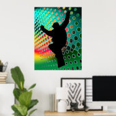 宇宙吹雪のスノーボード ポスター (ホームオフィス)