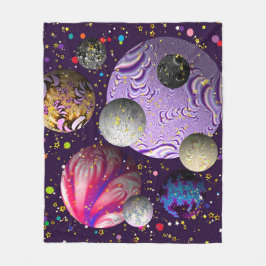 宇宙喜び フリースブランケット