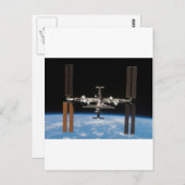 宇宙国際的ステーション – アトランティスから見る ポストカード (正面/裏面)