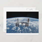 宇宙国際的ステーション – アトランティスから見る ポストカード (正面/裏面)