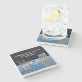 宇宙国際的ステーションISS 20周年記念 ストーンコースター (横)