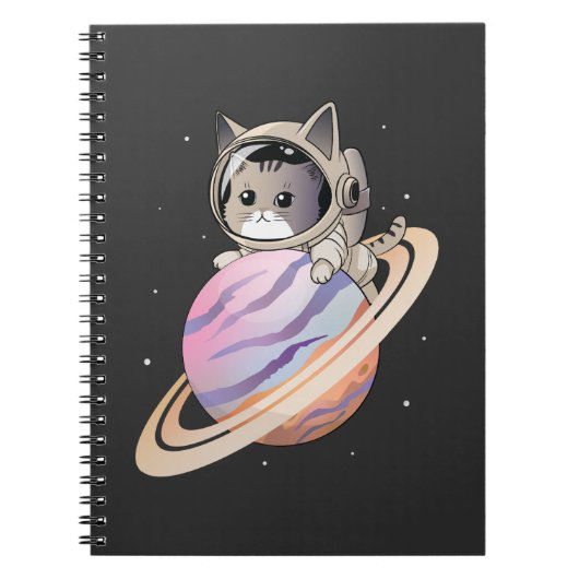 宇宙土星の宇宙飛行士 ノートブック (正面)