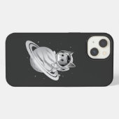 宇宙土星の宇宙飛行士 iPhoneケース (裏面横)