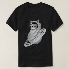 宇宙土星の宇宙飛行士 Tシャツ