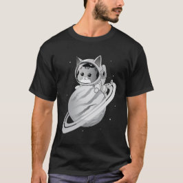 宇宙土星の宇宙飛行士 Tシャツ
