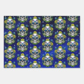 宇宙地球外エイリアンスカル ラッピングペーパーシート (正面2)