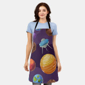 宇宙型 エプロン (着用した状態)