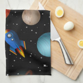 宇宙型 キッチンタオル (四つ折り)