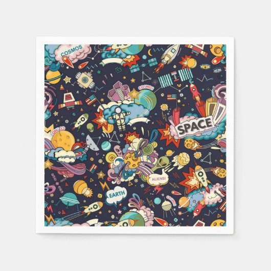 宇宙型 スタンダードカクテルナプキン (正面)