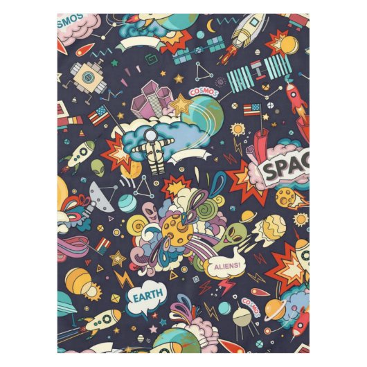 宇宙型 テーブルクロス (正面)