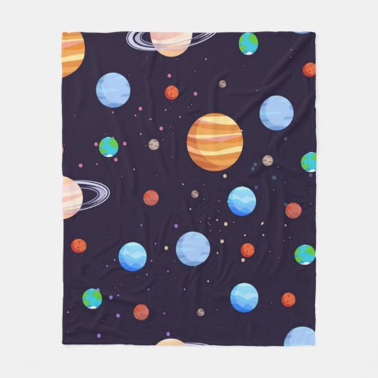 宇宙型 フリースブランケット (正面)