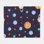 宇宙型 フリースブランケット (正面(横))
