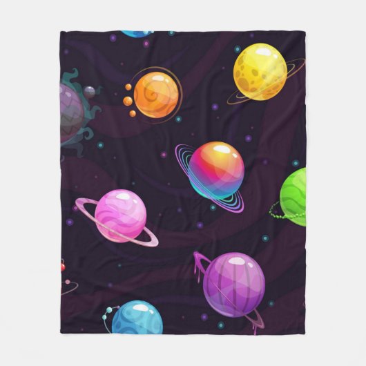 宇宙型 フリースブランケット (正面)