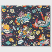 宇宙型 ラッピングペーパー (フラット)