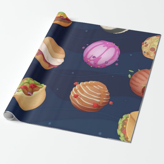 宇宙型 ラッピングペーパー (アンロールド)