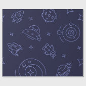 宇宙型 ラッピングペーパー (フラット)