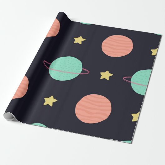 宇宙型 ラッピングペーパー (アンロールド)