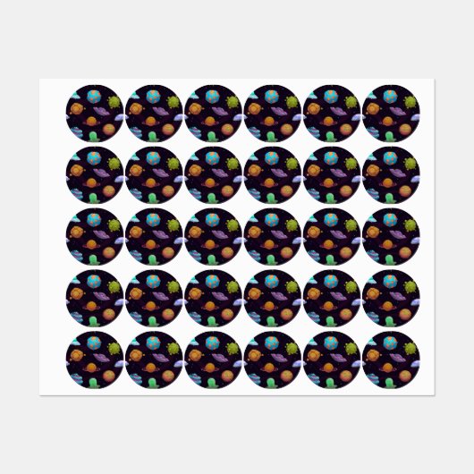 宇宙型 ラベル (シート)