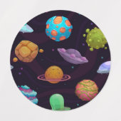 宇宙型 ラベル (デザイン2)