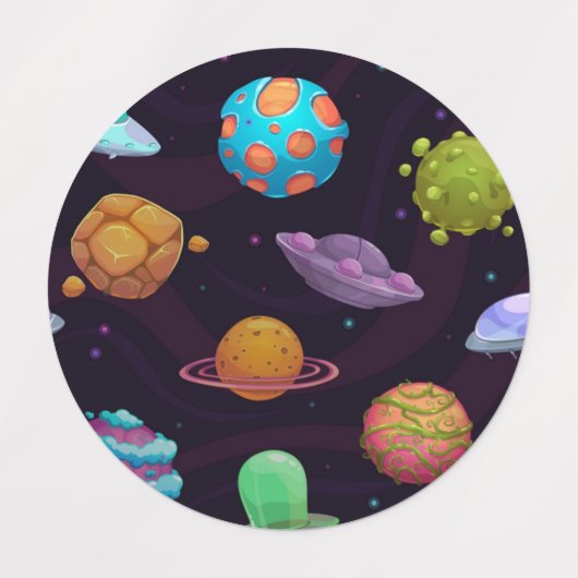 宇宙型 ラベル (デザイン2)