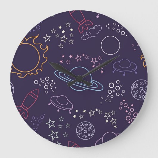 宇宙型 ラージ壁時計 (正面)