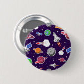 宇宙型 缶バッジ (正面&裏面)