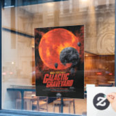 宇宙墓地スカルハロウィン銀河系オブホラー ウィンドウサイン (カフェ窓)