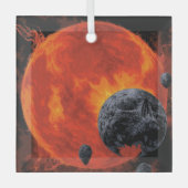 宇宙墓地スカルハロウィン銀河系オブホラー ガラスオーナメント (正面)