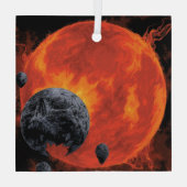 宇宙墓地スカルハロウィン銀河系オブホラー ガラスオーナメント (裏面)