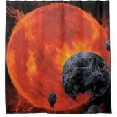 宇宙墓地スカルハロウィン銀河系オブホラー シャワーカーテン (正面)