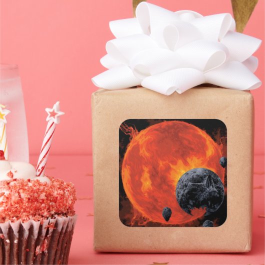 宇宙墓地スカルハロウィン銀河系オブホラー スクエアシール (パーティー)